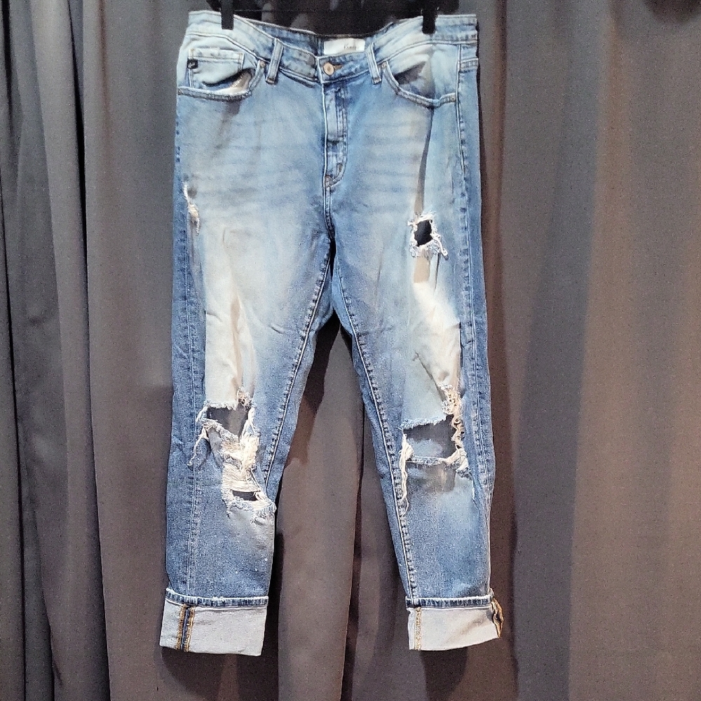 Distressed Light Blue Jeans